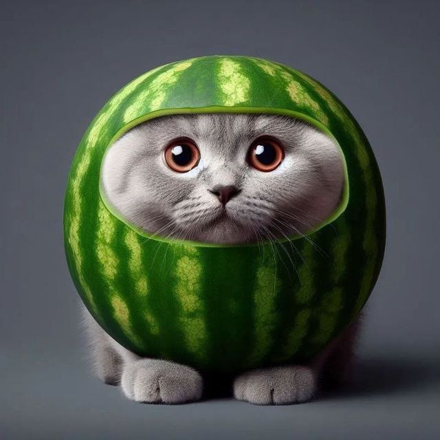watermelon cat